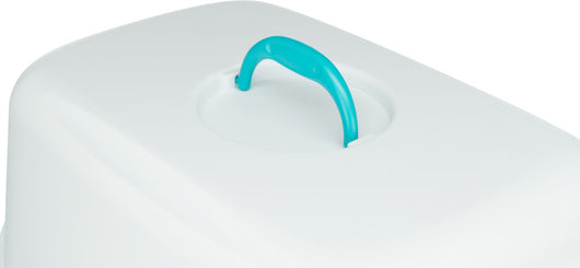 Trixie Vico Cat Litter Tray with Hood, 40 x 40 x 56cm, Turquoise/White