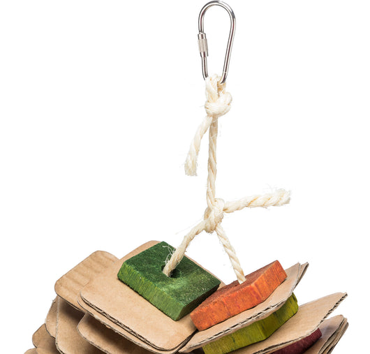 Trixie Wooden Nibbling Bird Toy with Cardboard, 18 x 35cm