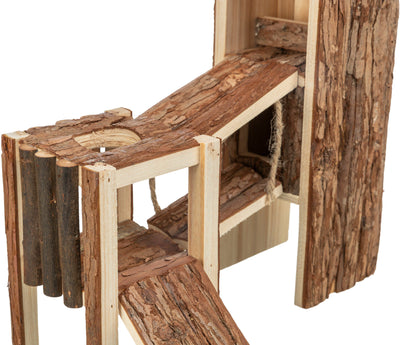 Trixie Tjorven Playground for Mice & Hamsters, Bark Wood, 32 x 19 x 29cm