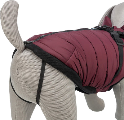 Trixie Pirou Winter Coat with Harness, XS 24cm, Sangria