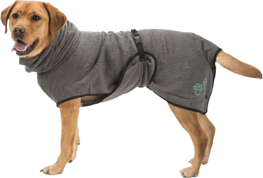Trixie Dog Bathrobe, Terry Cloth, XL 75cm, Grey