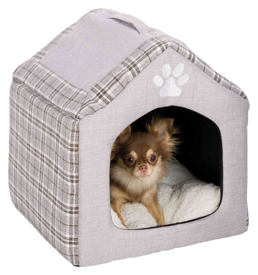 Trixie Silas Cuddly Cave, 40 x 45 x 40cm, Grey/Cream