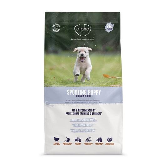 Alpha Sporting Puppy Chicken & Rice 15kg Alpha Feeds