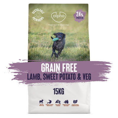 Alpha Adult Grain Free Lamb Sweet Potato & Veg 15kg Alpha Feeds