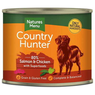 Natures Menu Country Hunter Salmon & Raspberry Tins 600g x 6 Natures Menu