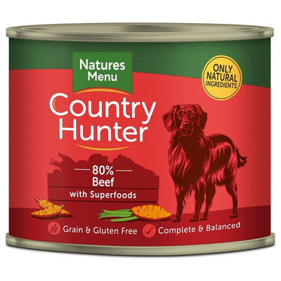 Natures Menu Country Hunter Beef Tins 600g x 6 Natures Menu