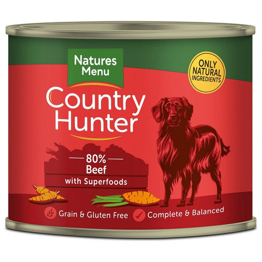 Natures Menu Country Hunter Beef Tins 600g x 6 Natures Menu