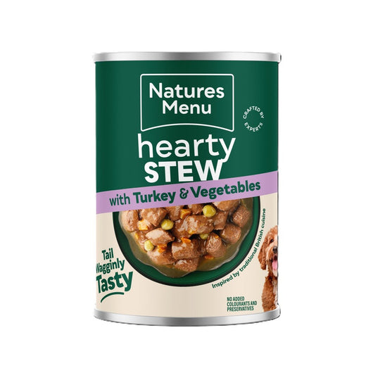 Natures Menu Hearty Stew with Turkey & Vegetable Dog Food 415g x 12 Natures Menu