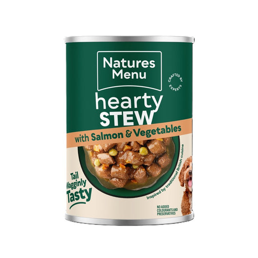 Natures Menu Hearty Stew with Salmon & Vegetable Dog Food 415g x 12 Natures Menu