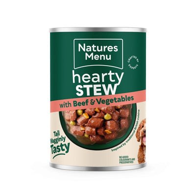 Natures Menu Hearty Stew with Beef & Vegetable Dog Food 415g x 12 Natures Menu