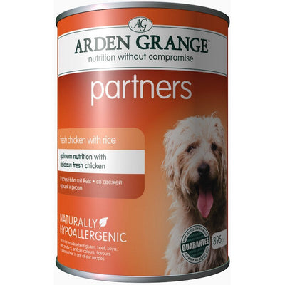 Arden Grange Partners Chicken, Rice & Vegetable Dog Food 395g x 6 x 4 Arden Grange