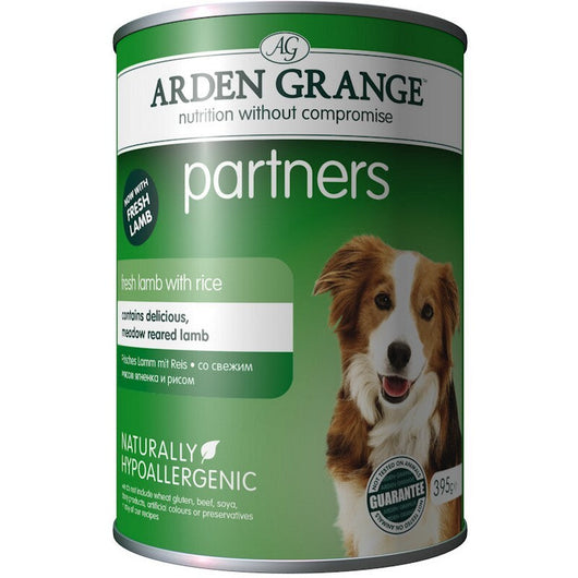 Arden Grange Partners Lamb, Rice & Vegetable Dog Food 395g x 6 x 4 Arden Grange