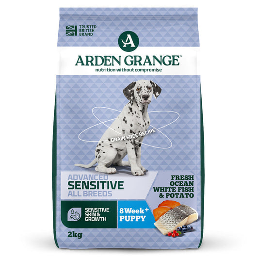 Arden Grange Puppy/Junior Sensitive Ocean White Fish & Potato 2kg Arden Grange
