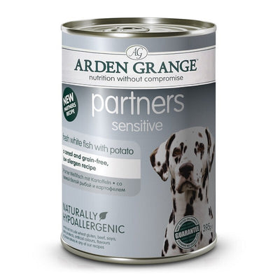 Arden Grange Partners Sensitive Fresh White Fish with Potato 395g x 6 x 4 Arden Grange