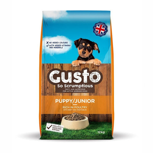 Gusto Puppy/Junior rich in Poultry 12kg Gusto