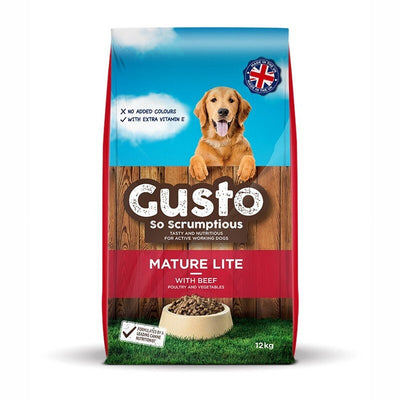 Gusto Mature Lite with Beef 12kg Gusto