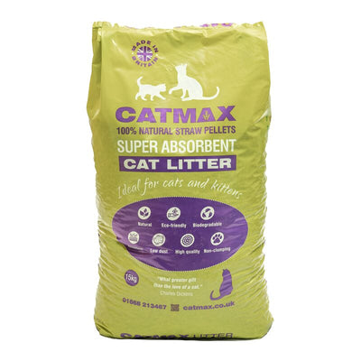 Bedmax Catmax Straw Pellet Cat Litter 15kg Bedmax