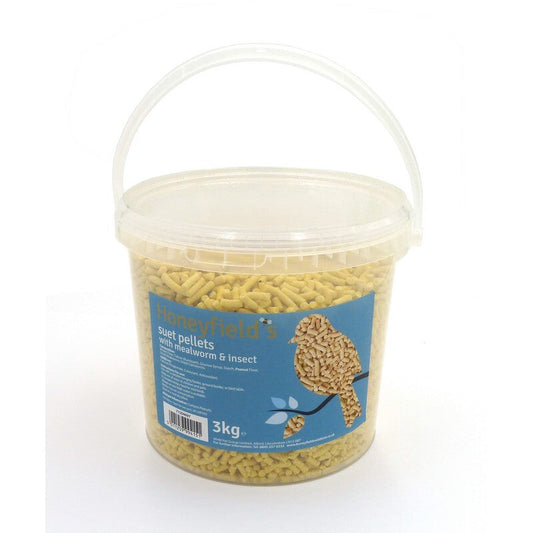 Honeyfields Mealworm & Insect Suet Pellets Tub 3kg Honeyfield's