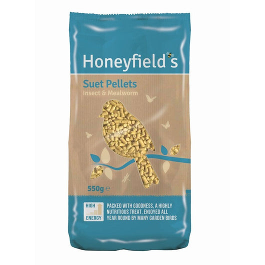 Honeyfields Mealworm & Insect Suet Pellets 550G x 8 Honeyfield's