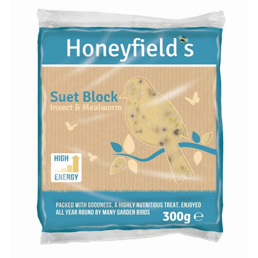 Honeyfields Mealworm & Insect Suet Blocks 300g x 10 Honeyfield's