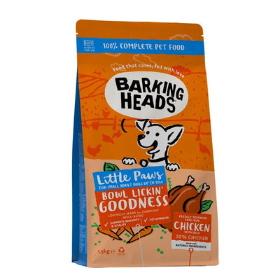 Barking Heads Little Paws Bowl Lickin Goodness Chicken 1.5kg x 4 Barking Heads