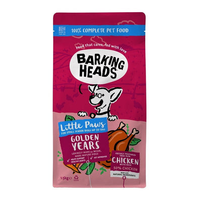 Barking Heads Little Paws Golden Years Chicken 1.5kg x 4 Barking Heads