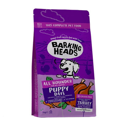 Barking Heads All Hounder Puppy Days Grain Free Turkey 2kg x 4 Barking Heads