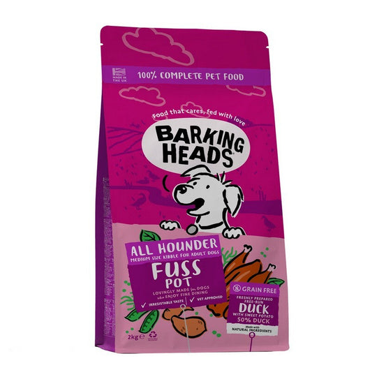 Barking Heads All Hounder Fuss Pot Grain Free Duck 2kg x 4 Barking Heads