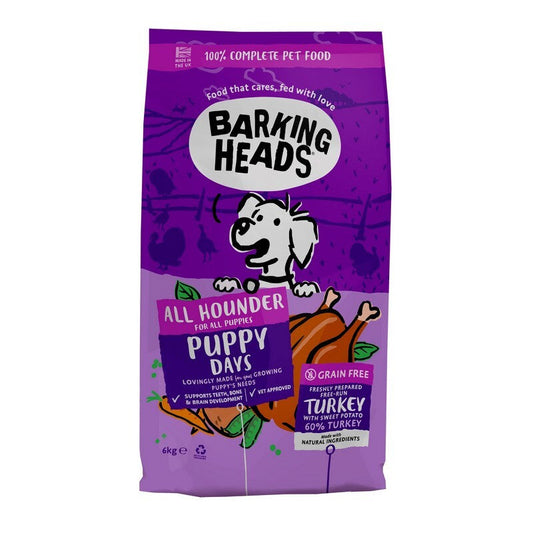 Barking Heads All Hounder Puppy Days Grain Free Turkey 6kg Barking Heads