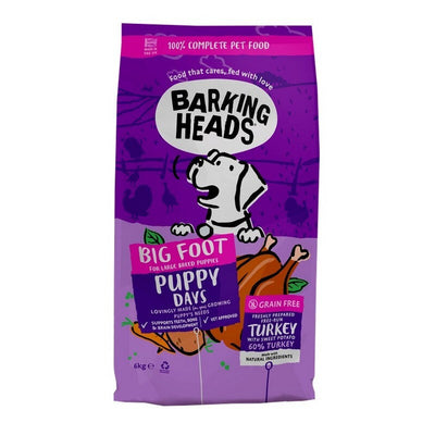 Barking Heads Big Foot Puppy Days Grain Free Turkey 6kg Barking Heads