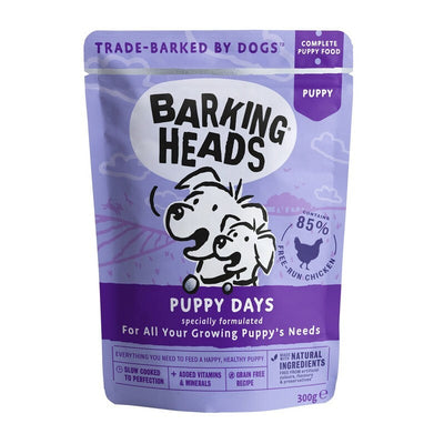 Barking Heads Wet Puppy Days Grain Free Pouches 300g x 10 Barking Heads