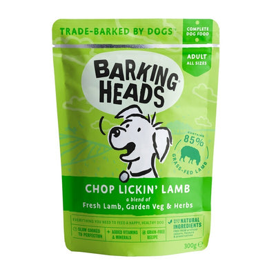 Barking Heads Wet Chop Lickin Lamb Grain Free Pouches 300g x 10 Barking Heads