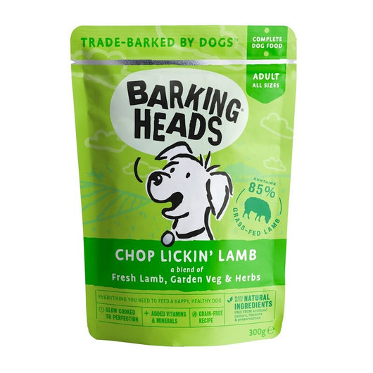 Barking Heads Wet Chop Lickin Lamb Grain Free Pouches 300g x 10 Barking Heads