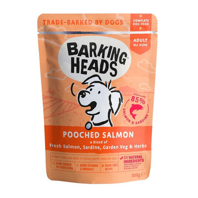 Barking Heads Wet Pooched Salmon Grain Free Pouches 300g x 10 Barking Heads