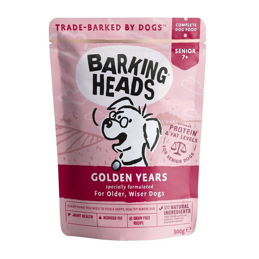 Barking Heads Wet Golden Years Grain Free Pouches 300g x 10 Barking Heads