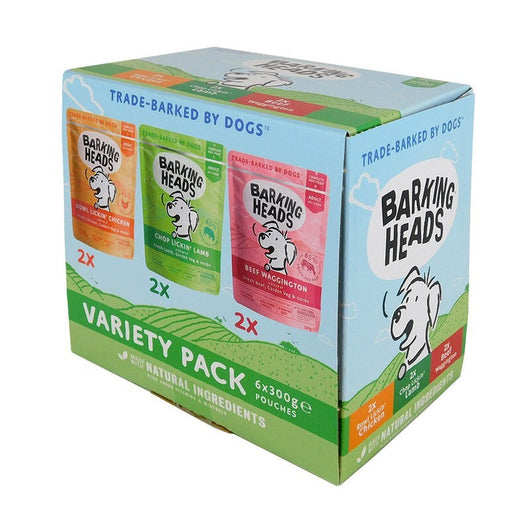 Barking Heads Wet Variety Pack Grain Free Pouches 300g x 6 Barking Heads