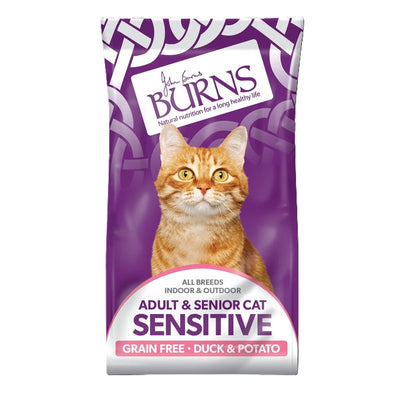 Burns Adult & Senior Cat Sensitive Grain Free Duck & Potato 1.5kg Burns