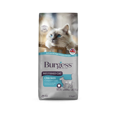 Burgess Neutered Cat Chicken 10kg Burgess