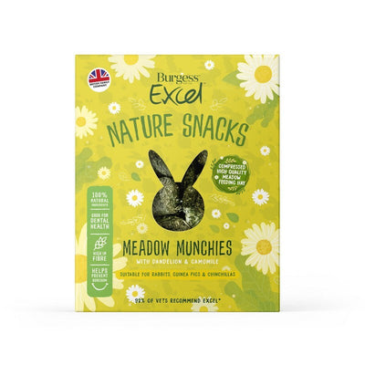 Burgess Excel Nature Snacks Meadow Munchies 1kg x 4 Burgess Excel