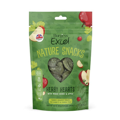 Burgess Excel Nature Snacks Herby Hearts 60g x 8 Burgess Excel