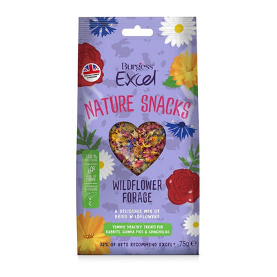 Burgess Excel Nature Snacks Wildflower Forage 75g x 6 Burgess Excel