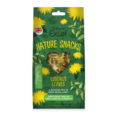 Burgess Excel Nature Snacks Luscious Leaves 60g x 6 Burgess Excel