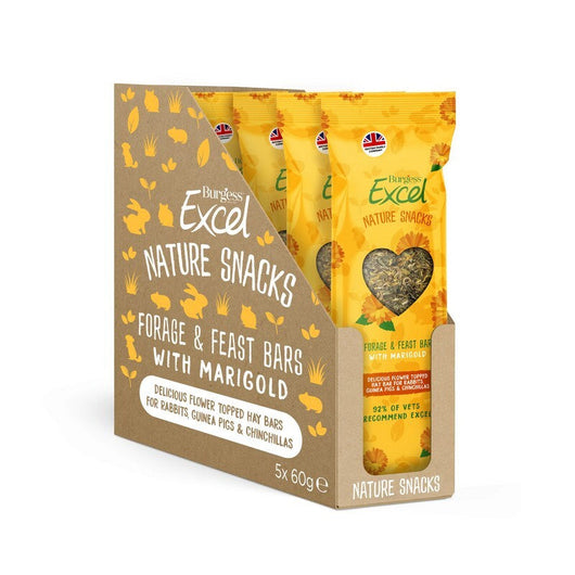 Burgess Excel Nature Snacks Forage & Feast Marigold Bars 60g x 5 Burgess Excel