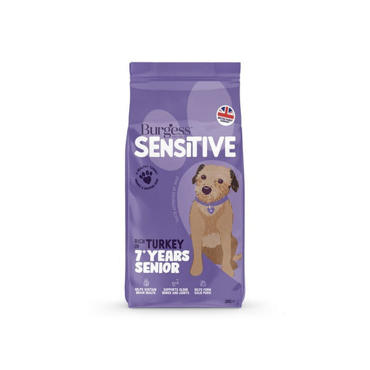 Burgess Sensitive Senior 7+ Turkey 2kg Burgess