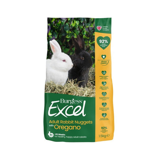 Burgess Excel Adult Rabbit Nuggets with Oregano 1.5kg x 4 Burgess Excel
