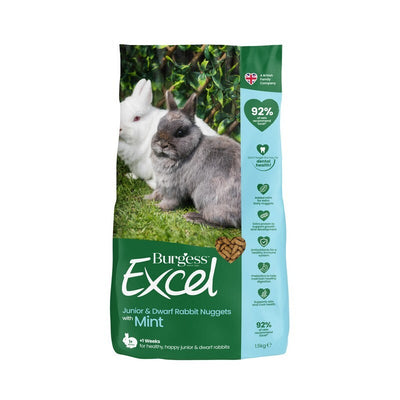 Burgess Excel Junior & Dwarf Nuggets Mint 1.5kg x 4 Burgess Excel