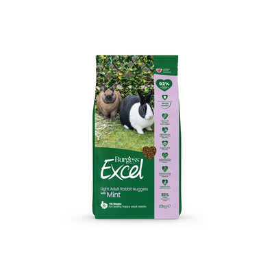 Burgess Excel Rabbit Light Nuggets 1.5kg x 4 Burgess Excel