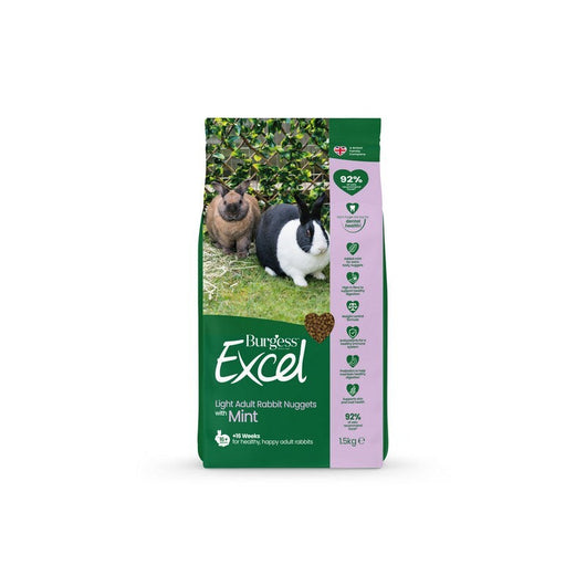 Burgess Excel Rabbit Light Nuggets 1.5kg x 4 Burgess Excel