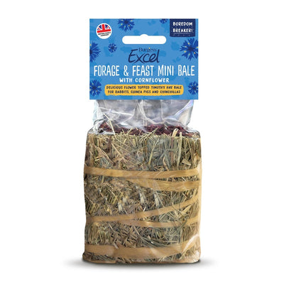 Burgess Excel Forage & Feast Mini Bale Cornflower 100g x 8 Burgess Excel