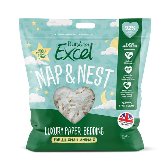 Burgess Excel Nap & Nest Paper Bedding 650g x 4 Burgess Excel
